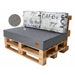 Paletové sedenie Golden Garden GG41 podsedák a vankúš 120cm x 80cm x 15cm slabo sivá café